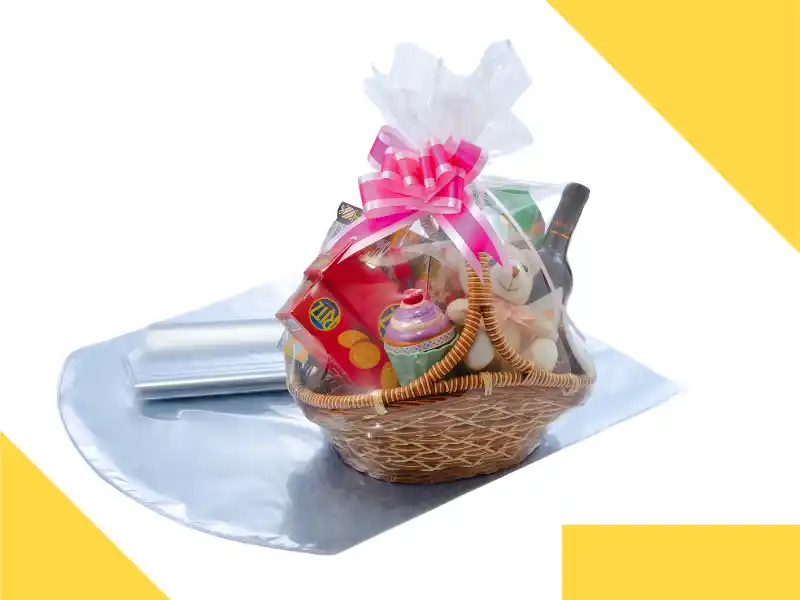 PVC 弧形大尺寸禮籃收縮袋